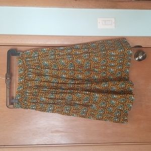 J Crew Ratti Elephant Print Skirt sz 2